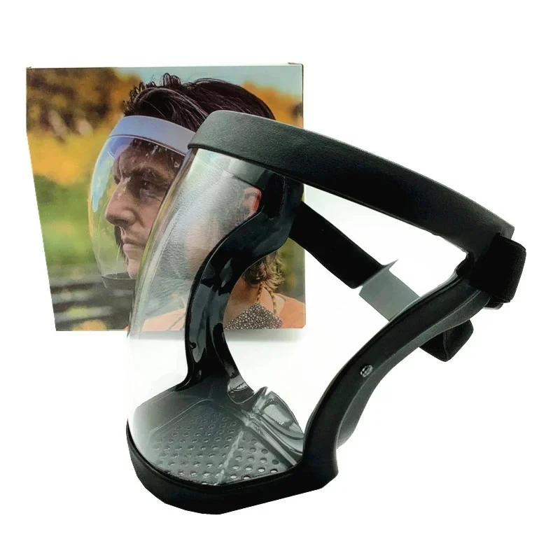 Unisex Hd Transparent Full Face shield Plastic Face Shield Full Face Protective Anti-fog Shield