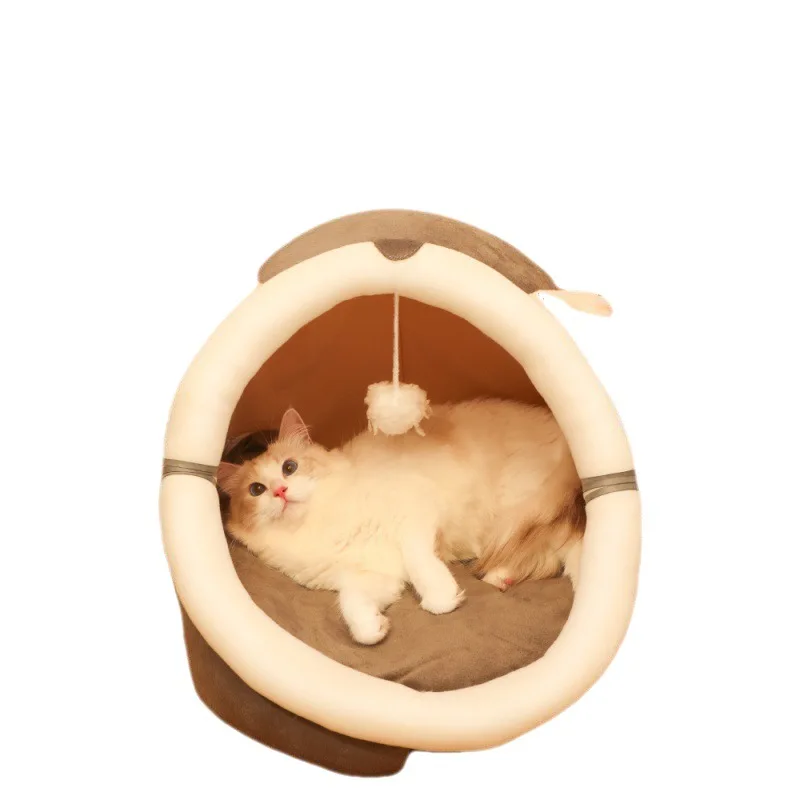 Factory wholesale luxury round plush dog pet bed