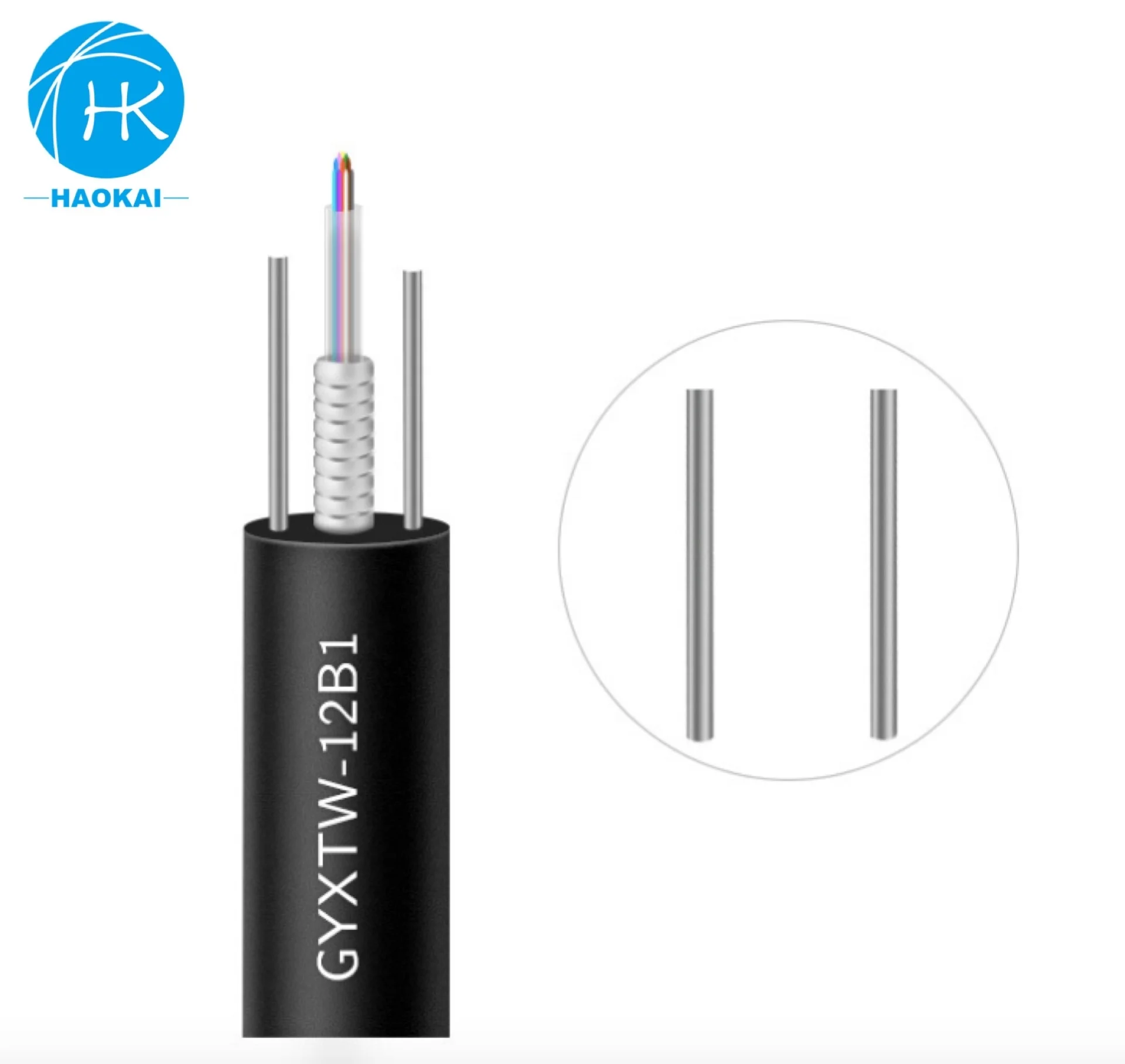 Light Armored 2-12f Single mode/Multimode GYXTW Optical Fiber Cable 1km Price