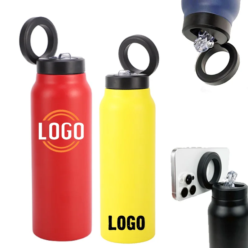 New style low MOQ high quality 24oz Stainless Steel Insulated magnetic lid water bottle