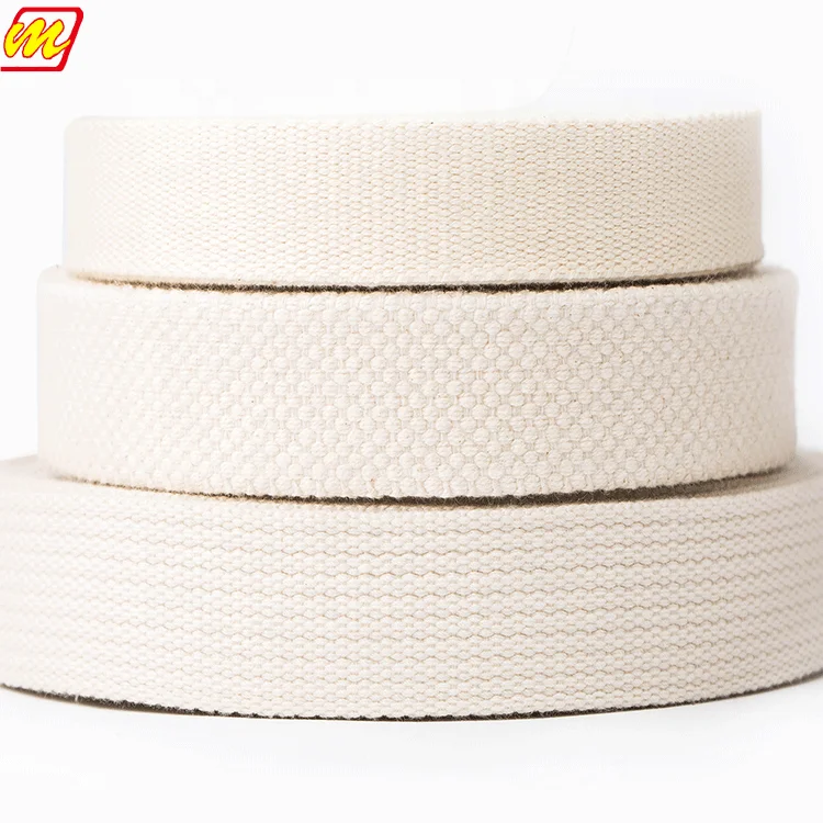 Eco-friendly and non-toxic cotton plain printed webbing