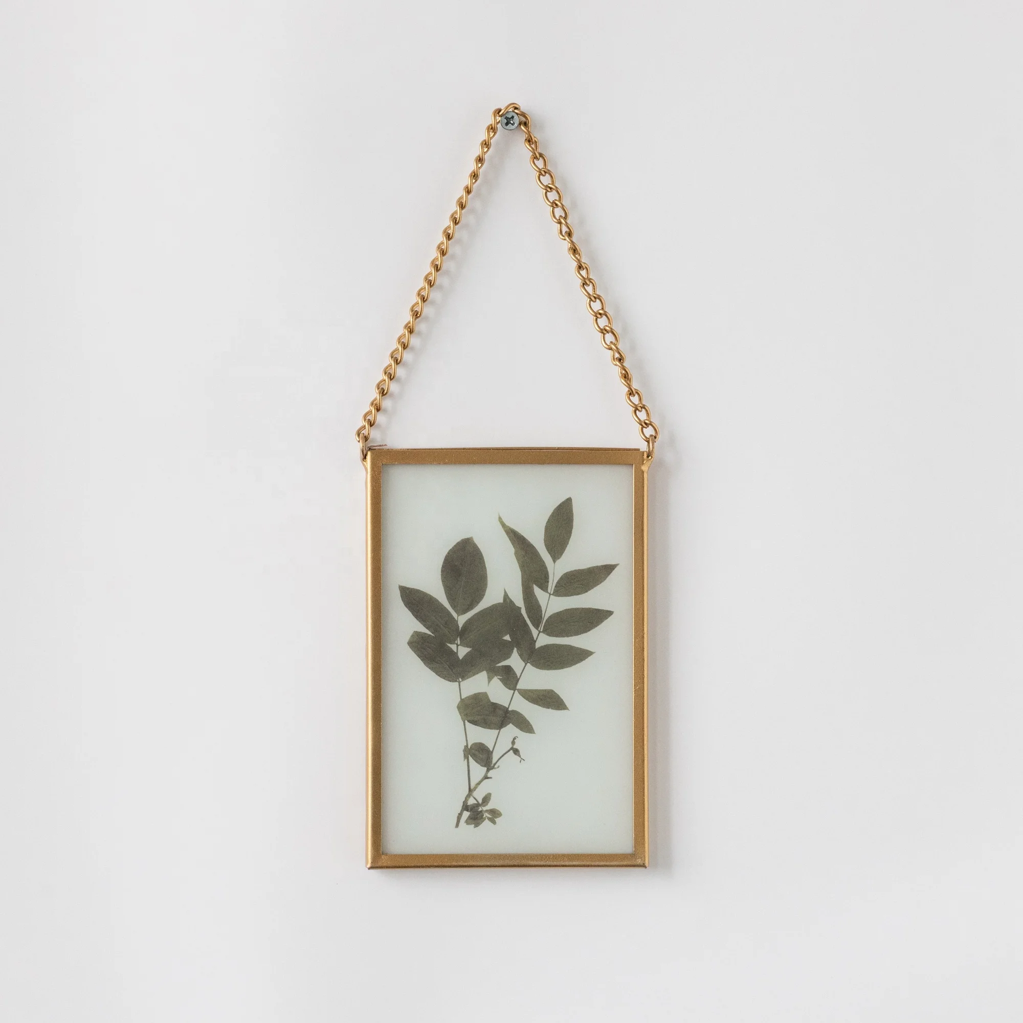 Glass Photo Frame Square Photo Frame Display Model Picture Frames Neo-classical Metal European Room Villa Decoration Wall Art