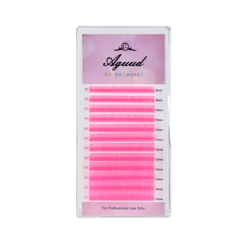 Colour Lash Extension Red Purple Blue Pink White Brown Flu Color False Individual Eyelash  neon rainbow eyelash extension