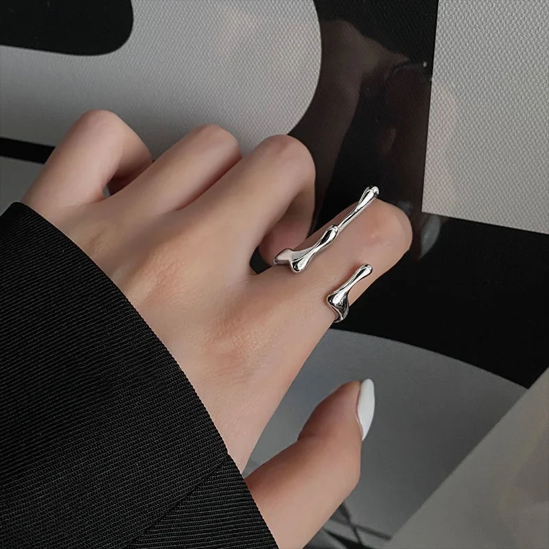 Creative Irregular Liquid Lava Opening Ring for Women Men Unisex Chic Niche Simplicity Rings Jewelry Party Accessories