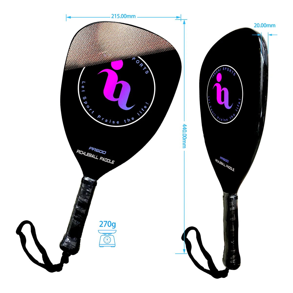 custom pickleball paddle racket pickle ball set pickleball paddle 3k 12k 18k carbon fiber 16mm core