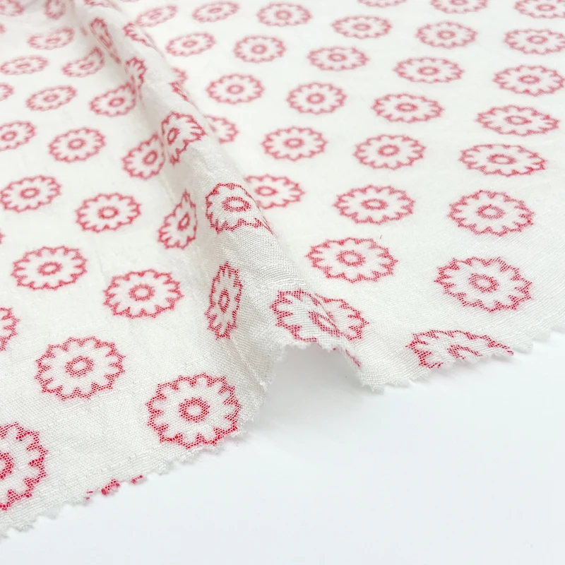New product printing woven rayon poly slub fabric