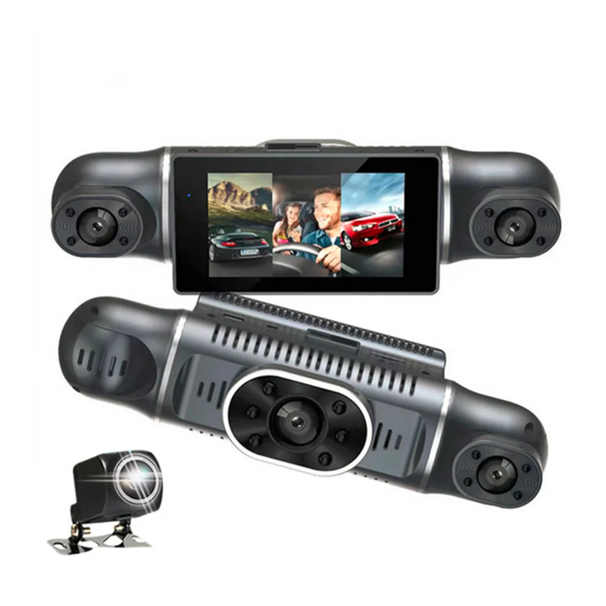 4 Channels Car Black Box DVR Dash Cam Video Recorder WIFI G-Sensor 1080P Front Left Right Inside Rear Vehicle Cameras