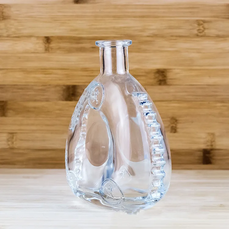 Luxury Custom Empty Crystal Gin rum brandy spirit whisky vodka liquor 750ml alcohol bottle XO glass wine bottles