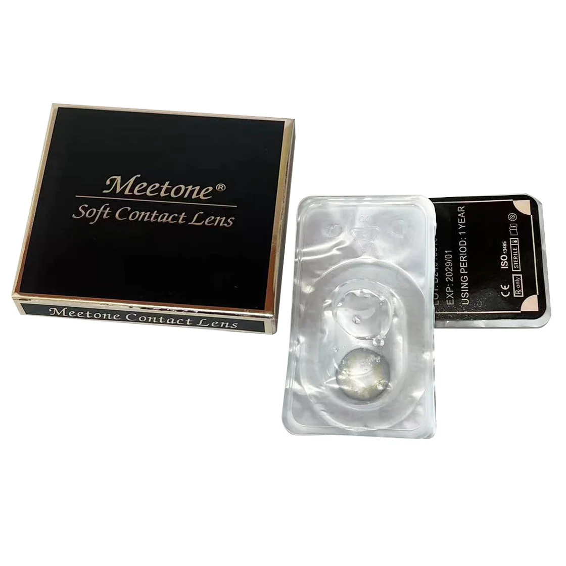 Free design Eye Lens Box custom Meetone colored contact lenses paper box uv varnish Lentes de Contacto Paper Box