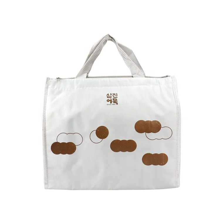 
Fashion korean style aluminum foil thermal insulation cooler bag with handle 