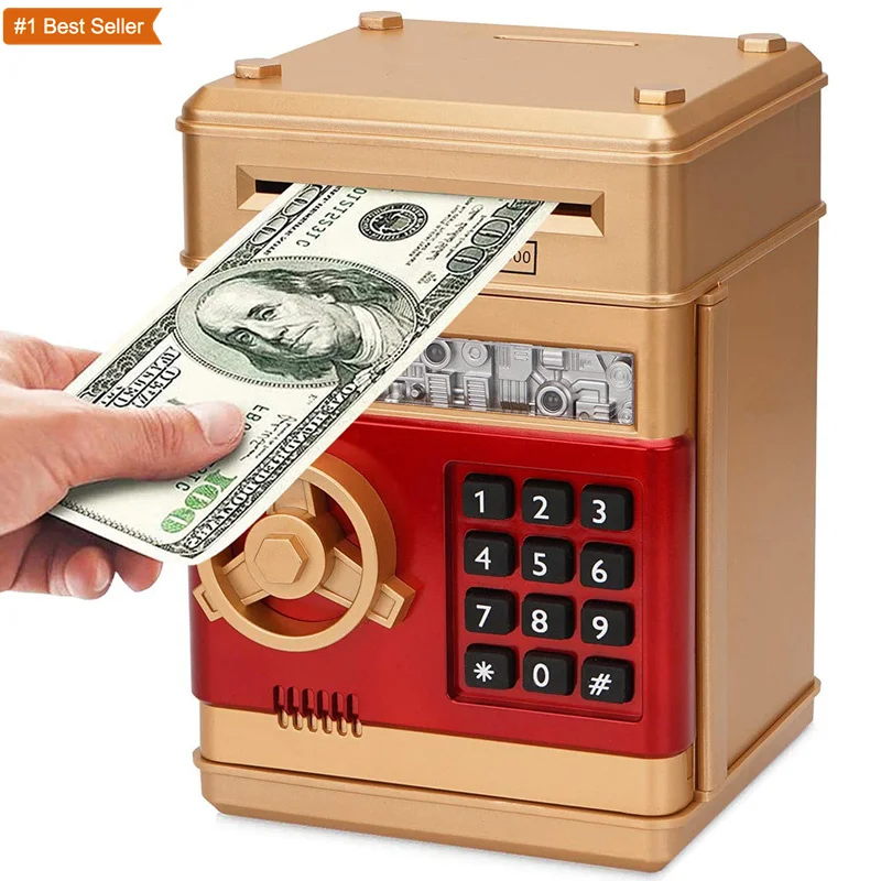 2022 Hot Selling Product  Electronic Piggy Bank Safe Money Box Children Digital Coins Cash Saving Safe Atm Piggy Bank
