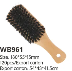 TIANBA Hot Selling Curved Wave Brush Black 100% Boar Bristle Hair Brush On Sale