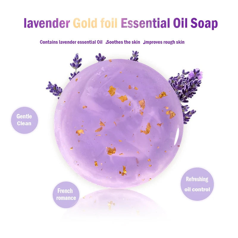 
24K Gold soap with Golden Foil Flakes inside Gold Flake soap 