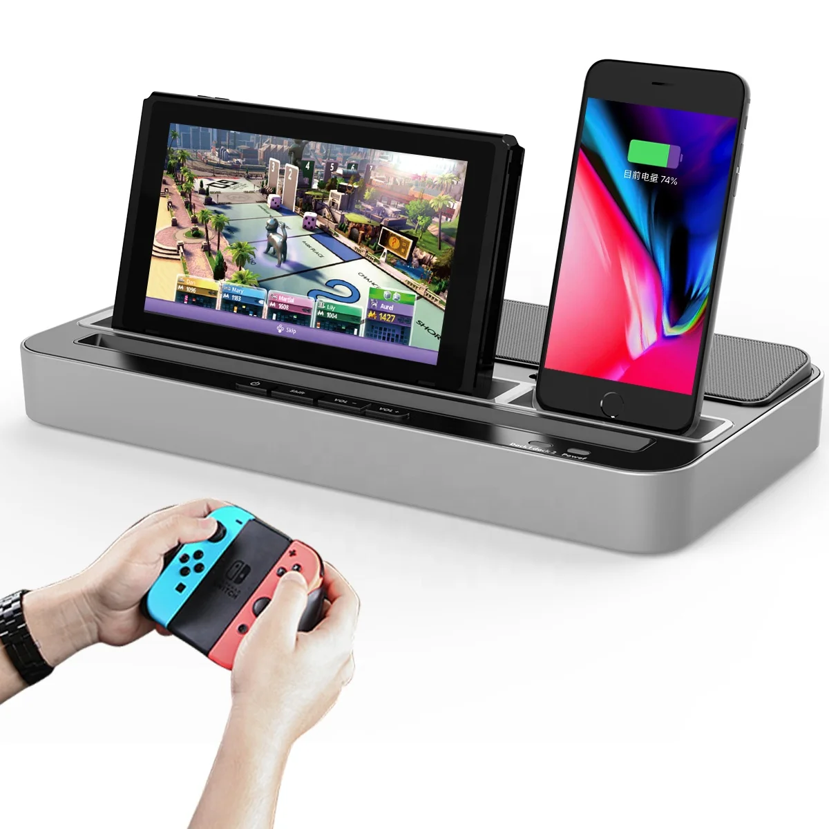Для Nintendo Switch Charger Speaker iPega PG-9119 зарядная станция Подставка с Аудио динамиком многофункциональная база