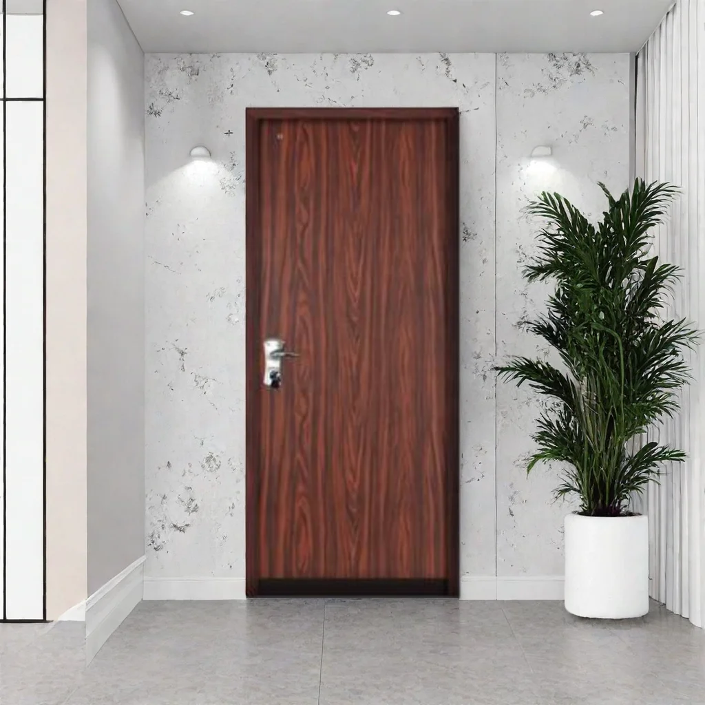 Front bulletproof door  with glass and aluminum type security door  with steel frame for House entrance