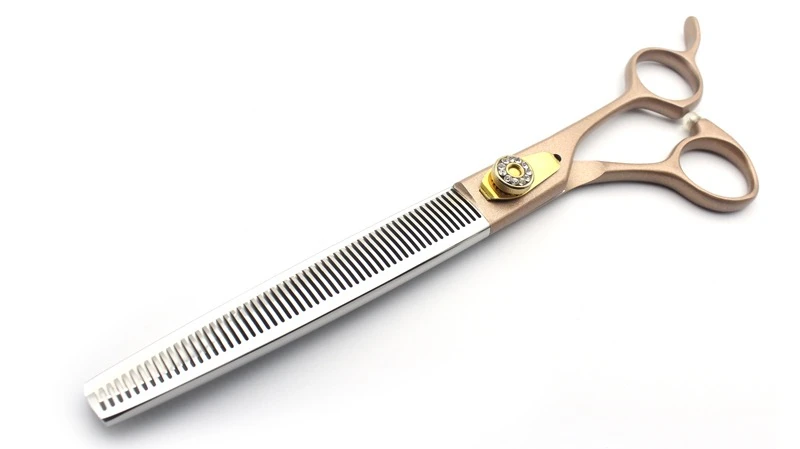 Factory Directly Pet Grooming Scissors 7.5 inches Rose Gold 440C Stainless Steel Thinning Scissors