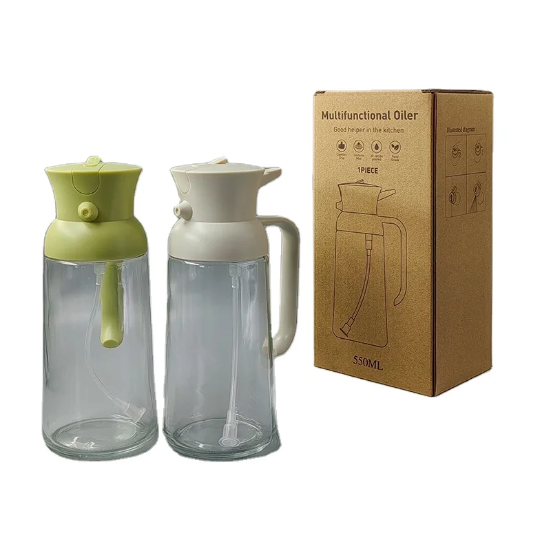 2024 New design 550ml hot Sell  Oil Spray Bottle  BBQ Kitchen glass sprayer  bottle for BBQ Kitchen