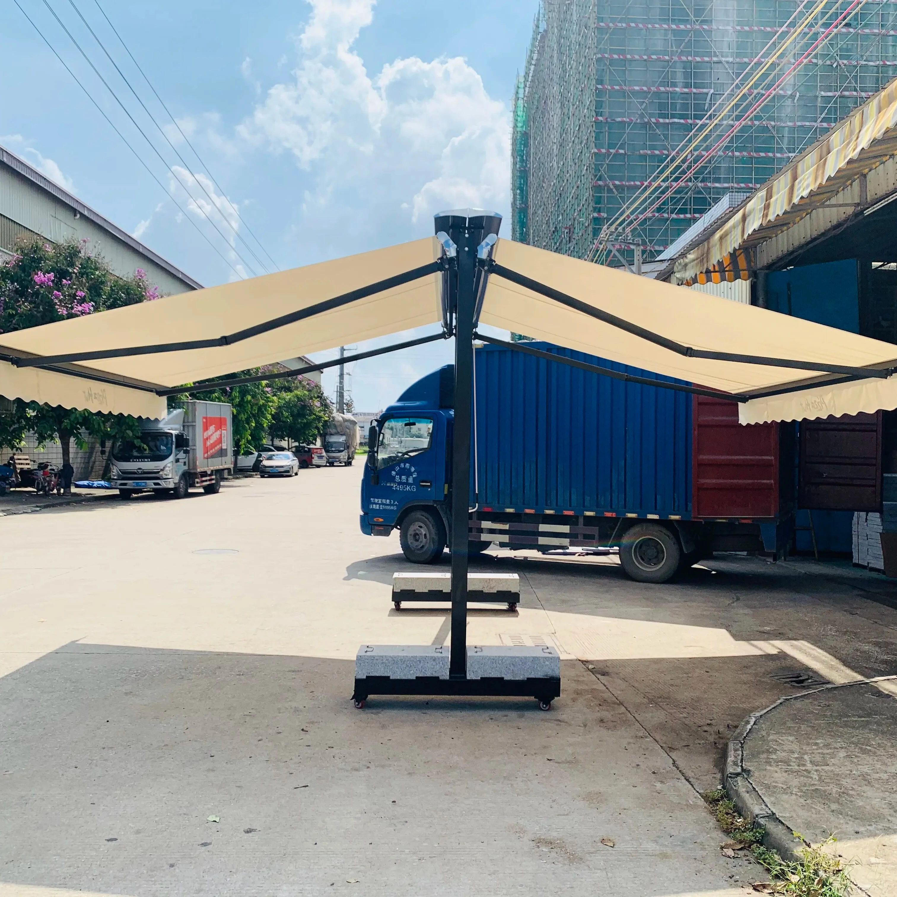 Автоматическое покрытие патио моторизованный выдвижной тент на заказ металлический холщовый уличный навес коммерческий