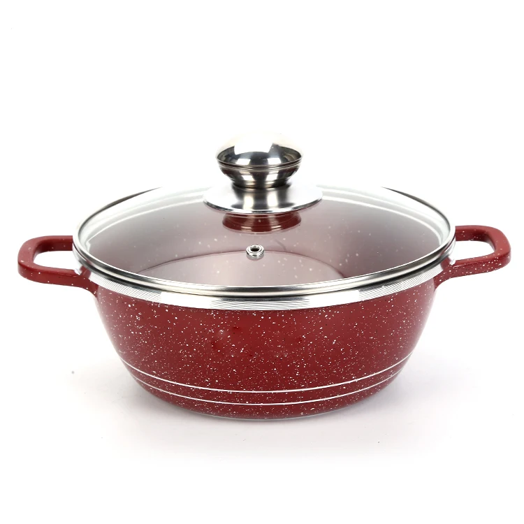 10 Pcs Customized Healthy Orange Cookware Set Pots Non Stick Casserole Cookware Set