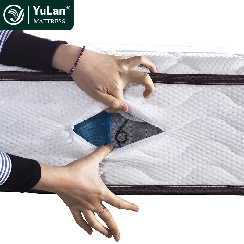 Euro Pillow Top Custom Factory Supply King Queen Full Single Size Memory Foam latex Pocket Spring Hotel Bed Mattresses in a Box