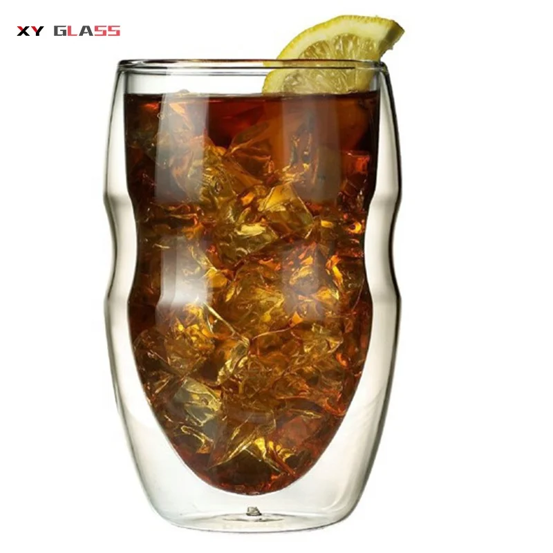mini fancy heat resistant reusable double walled handmade thermal glass coffee cup