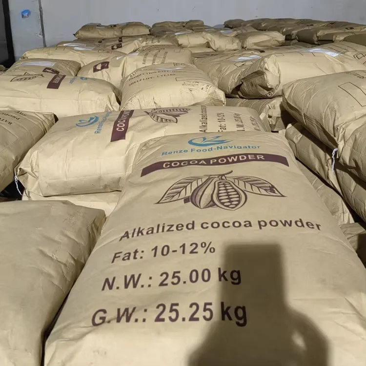 Alkalized Cocoa Powder Food Grade Dusted Dutch Process Certified Halal with Cacao Butter Packaged in Bag