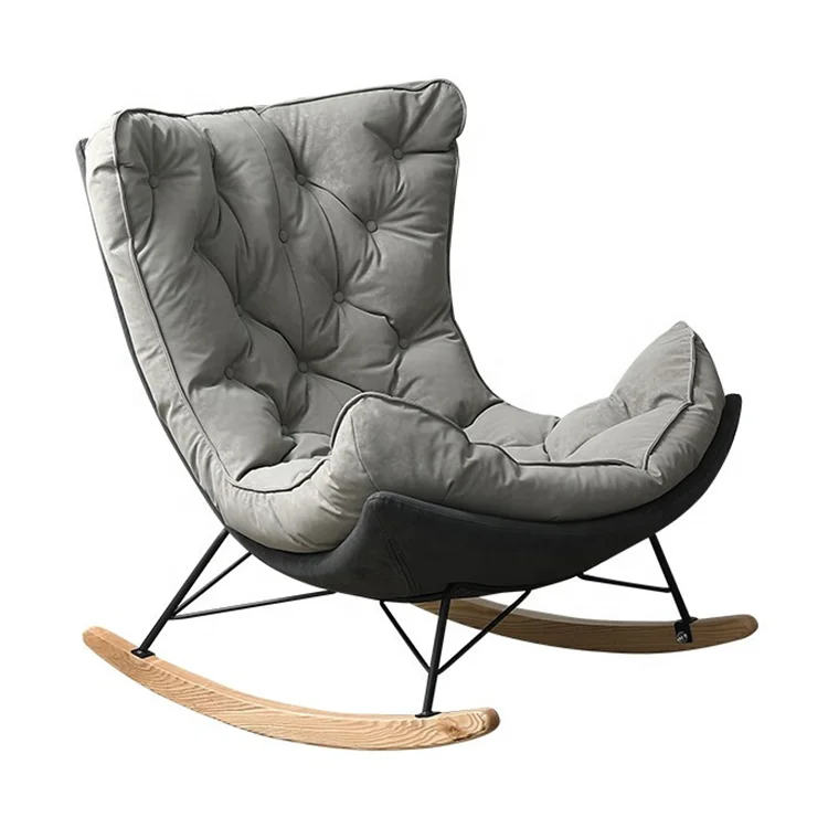 patio furniture adult cushion zero gravity metal frame footrest arm sofa relax wood base rocking recliner chair for living room