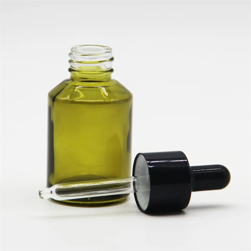 Frosting Amber Glass dropper for cosmetic packag Bottles customized Essential Oil dropper bottle  glass bottle