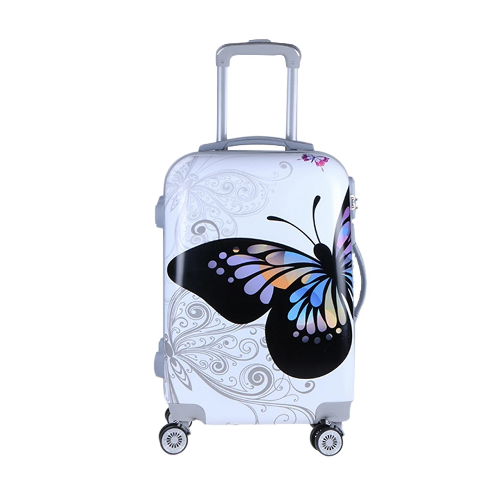 
3 Pieces Print 3D Butterfly Hardcase Suitcase Sets Travel Luggage Set 