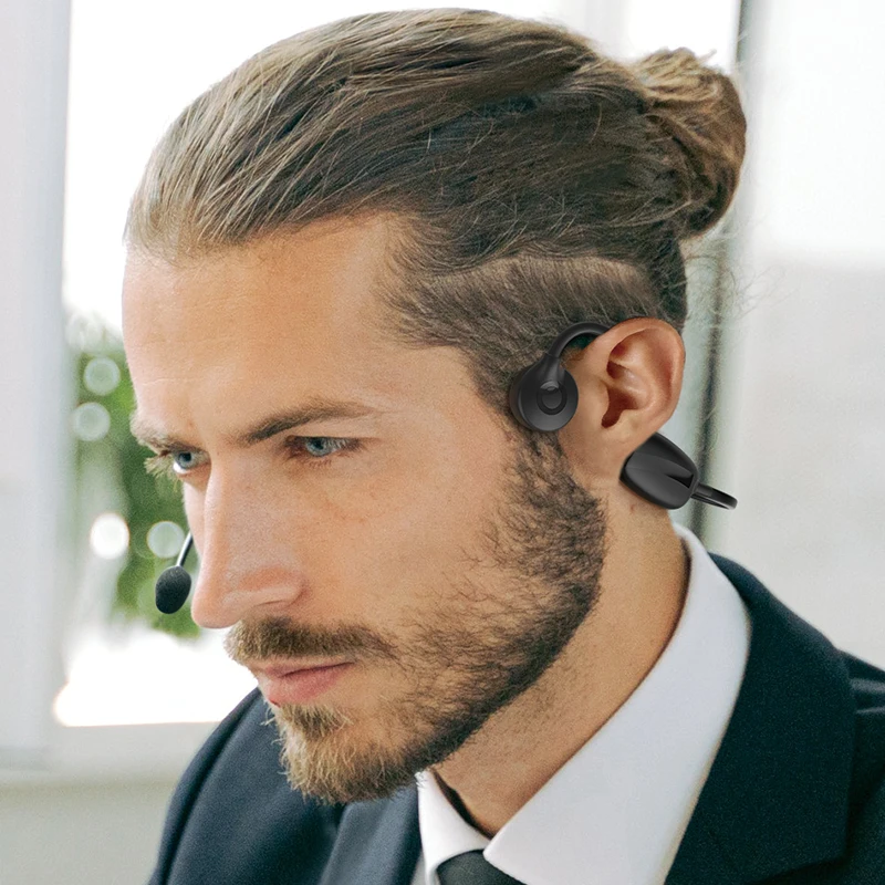 Amazon костной проводимости наушники с микрофоном для обслуживания клиентов водителя грузовика учитель