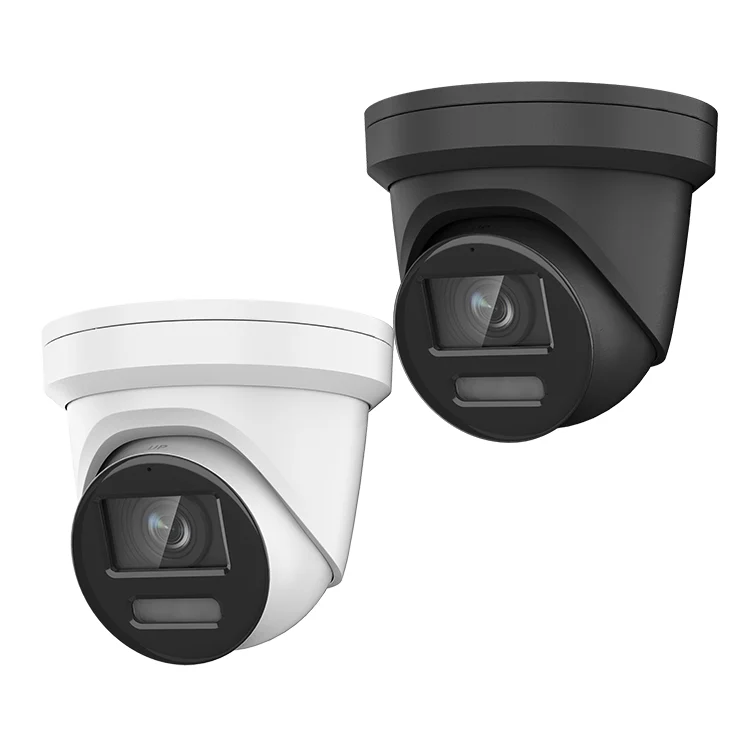 HIKVISON Color vu Acu sense Two Way Audio Light and Audible Warning 4MP 8MP 4K Turret Eyeball Security Camera