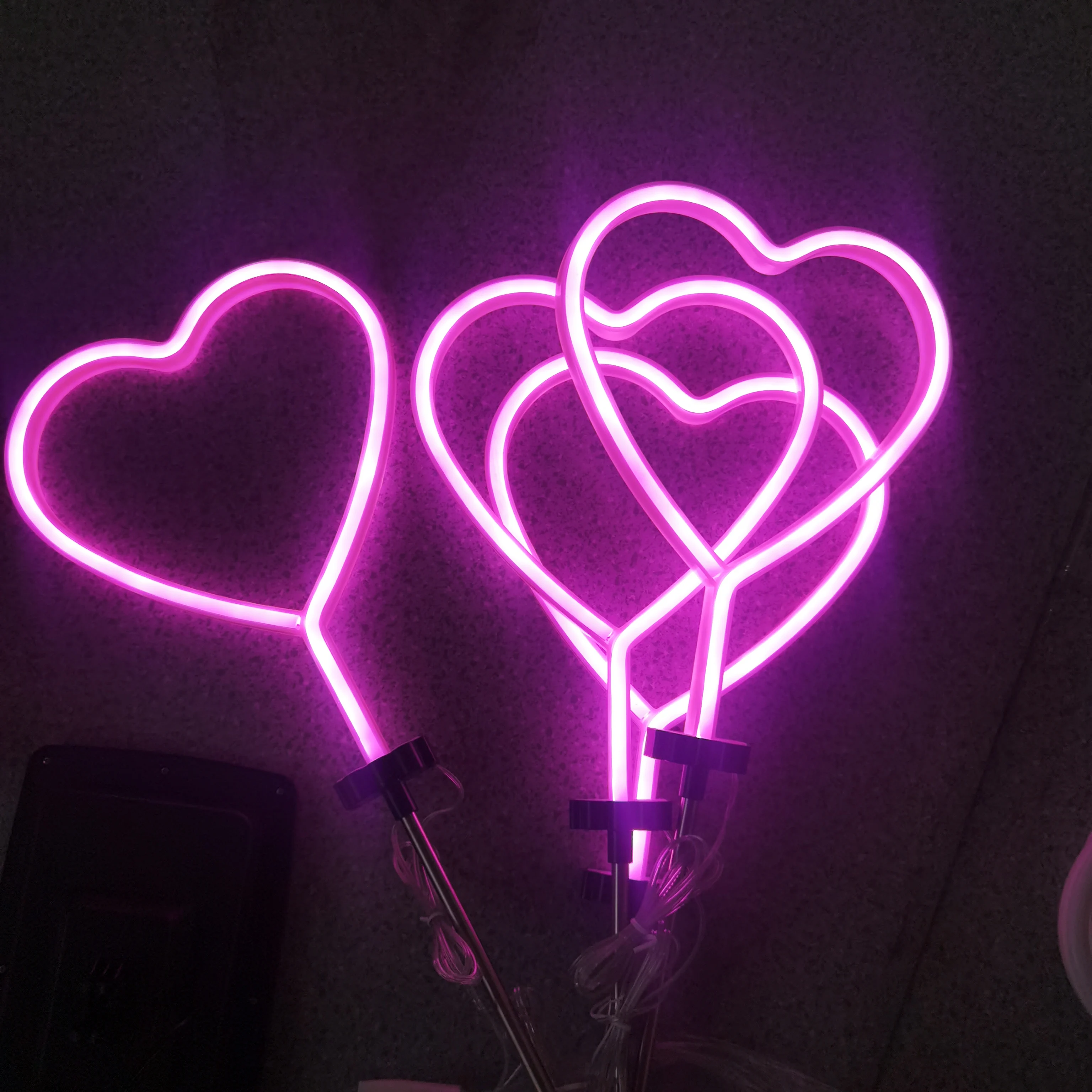 Sun Charging Customized Solar Lawn Neo Light Sign New LED Flexible Wedding Party Salon Bar Modern Store Decorative Ceiling Light