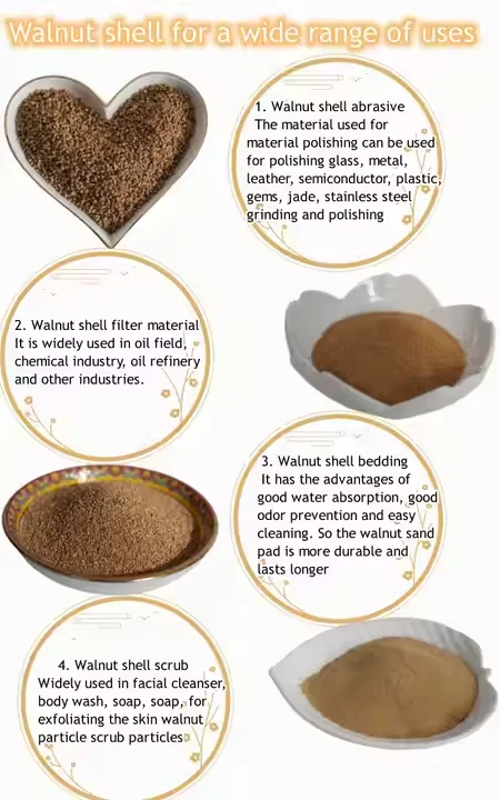 40/60 Crushed Abrasive Sanding Blasting Polishing Grit Granule Granis Sand Walnut Shell for Sandblasting