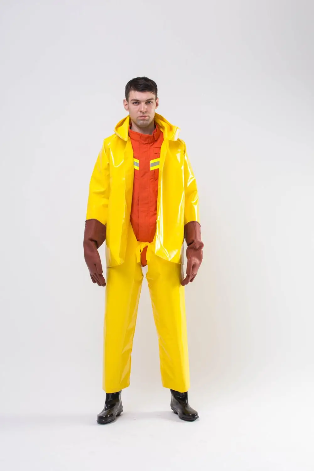 Желтые химически стойкие костюмы пожарного класса B