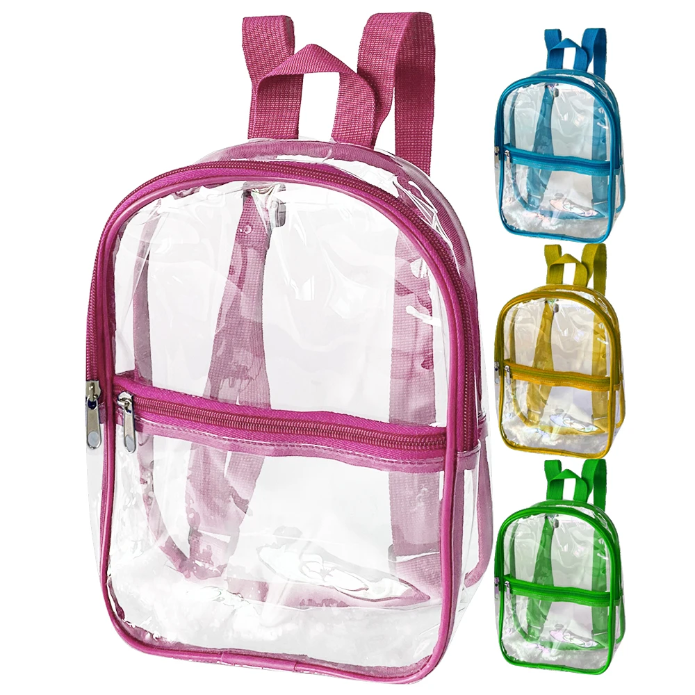 Popular Kids PVC Transparent Concert Backpack Fashionable Outdoor Travel Bag for Children