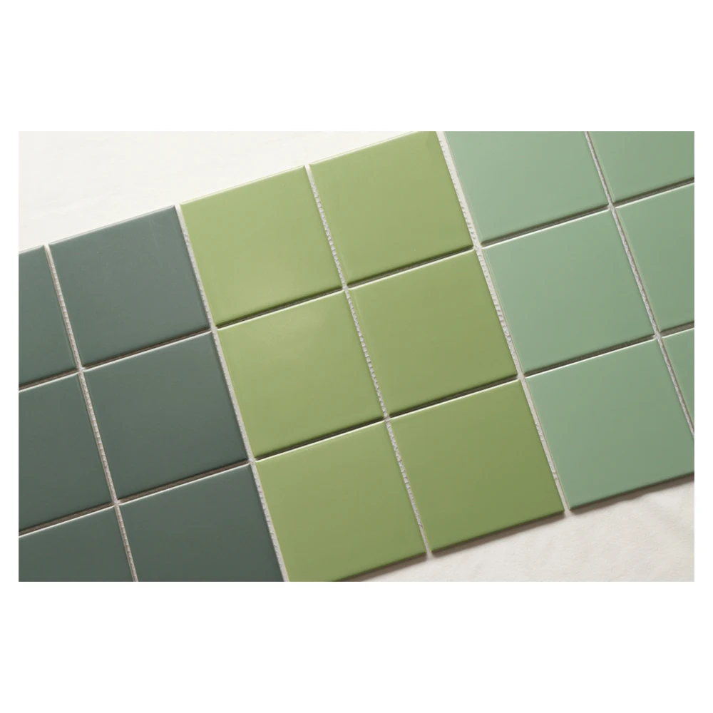 Modern Green Ceramic Mosaic Tiles Square Pattern Wall Pool Tile for Bathroom Interior Walls Durable Porcelain Marble Stone Metal