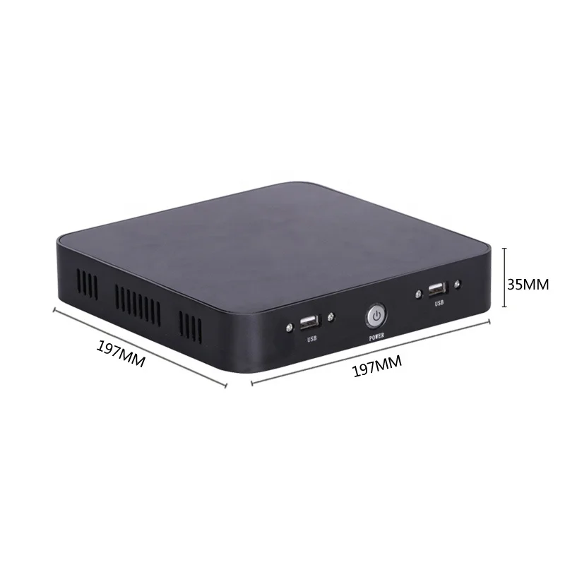 DUGOO K920-J19/J1900 Black dual lan mini pc with 2 ethernet fanless ultra low power support windows 10