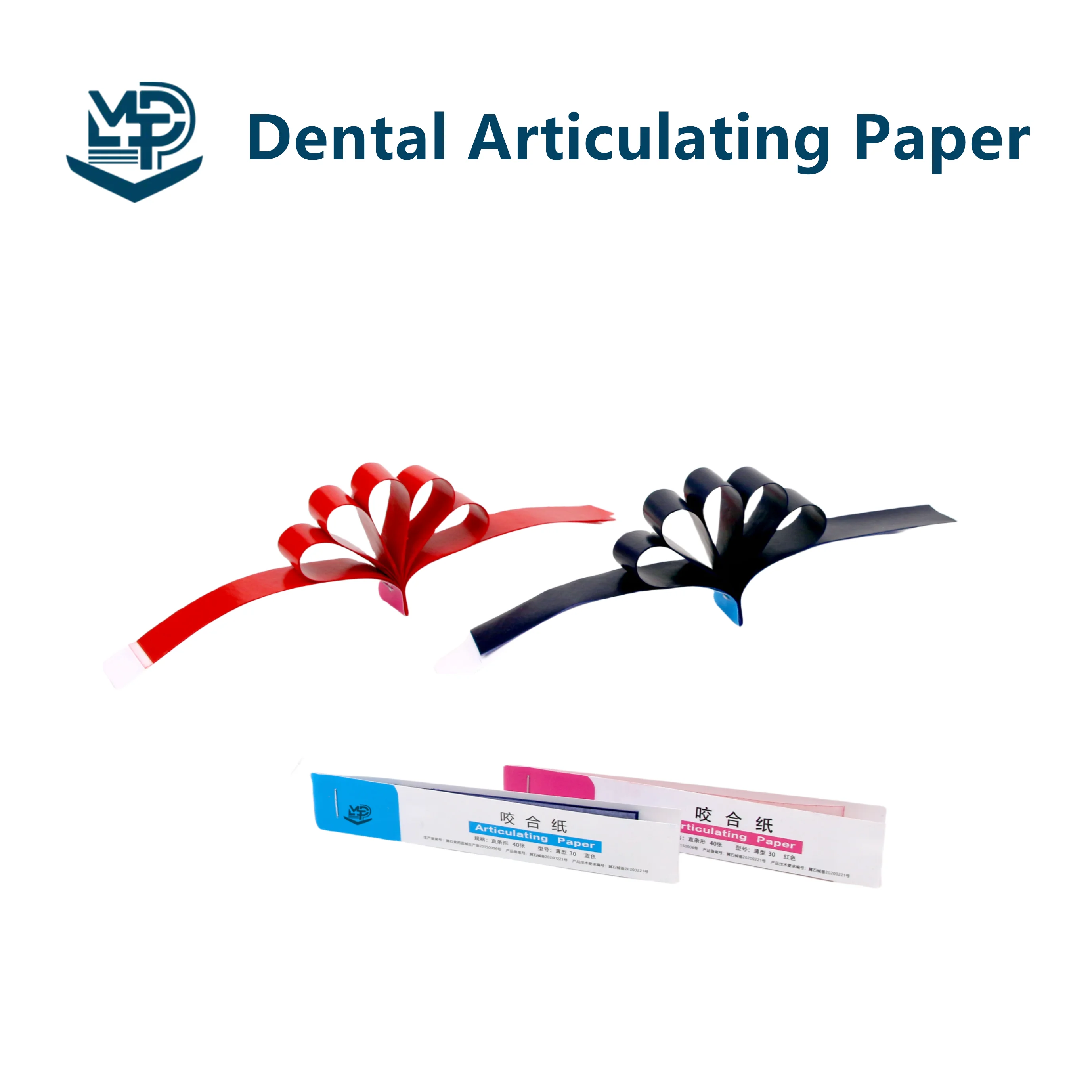 Dental consumables 30/50/100 um thin/thick blue straight articulating paper for dental clinic