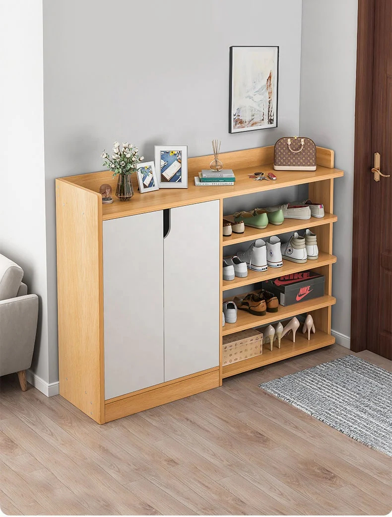 VIC Household shoe cabinet simple door entry storage artifact small household type Nordic shelving