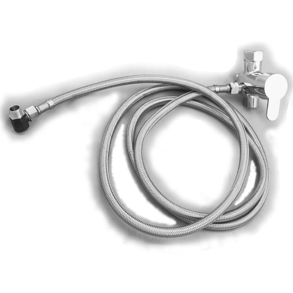 High Quality Usa Standard Shower Shattaf Bidet Brass Tee Adapter Hot And Cold Water Mixing Valve