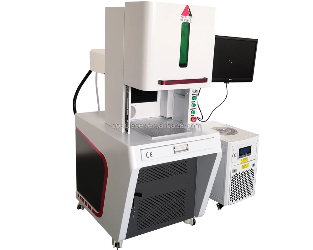 Зеленая лазерная маркировочная машина с защитным корпусом от BOAO Laser China, 15 лет от производителя лазера
