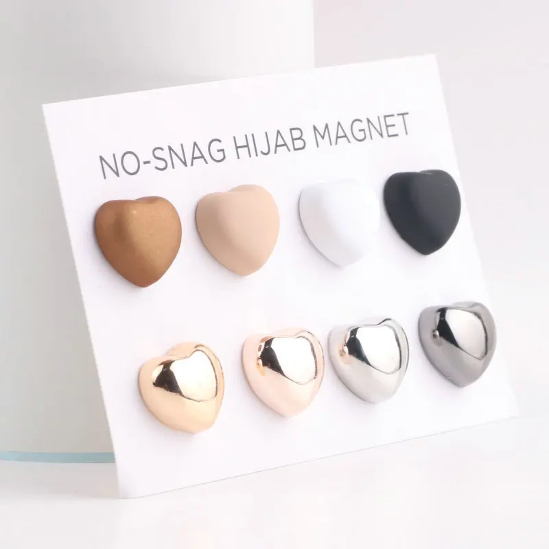 wholesale heart shape Hijab Magnet Brooch Accessory Magnetic Brooch Luxury Pin Hijab Pins Magnet pins XBZ097
