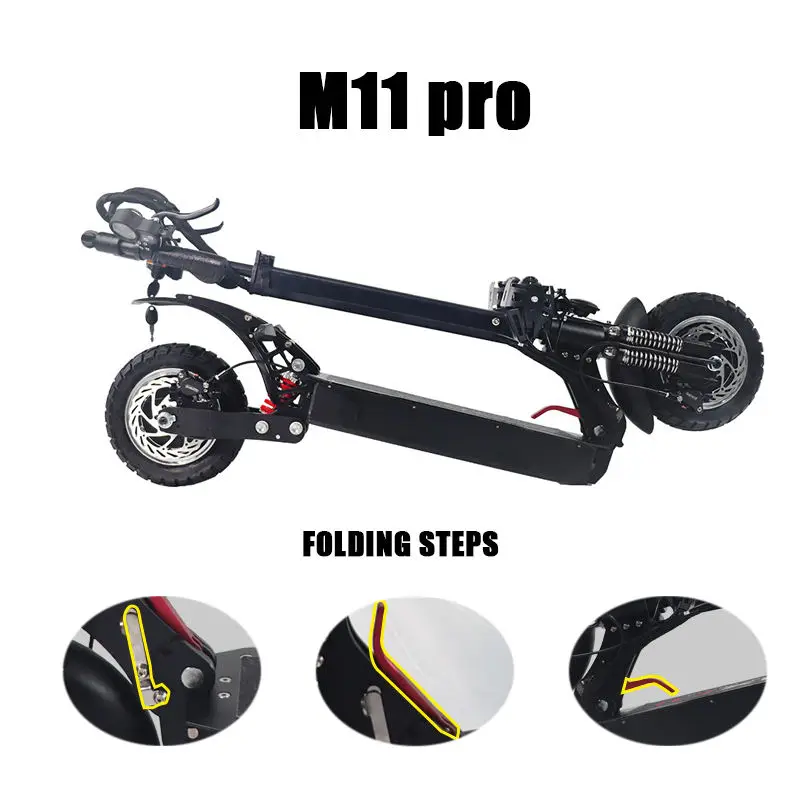 Elegant Appearance M1 pro Off Road 10inch Tire Adult 2023 Latest Dual Motor 60v22.5ah Electric Scooter 2000w/2400w Foldable