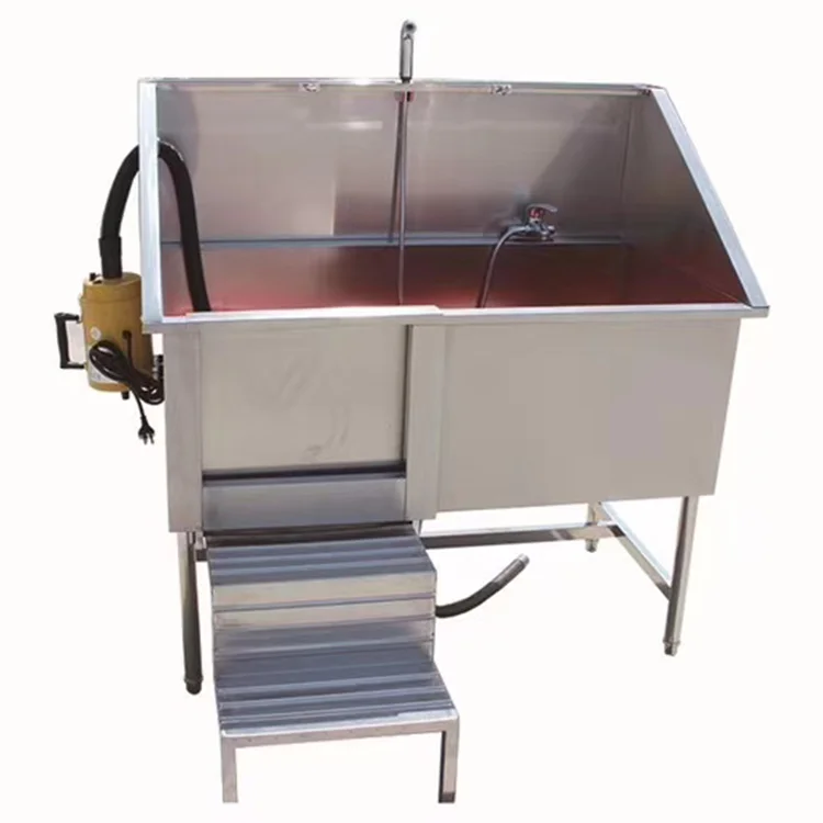  Lize factory direct supply stainless steel pet with hair dryer pedal sliding door sink bathing