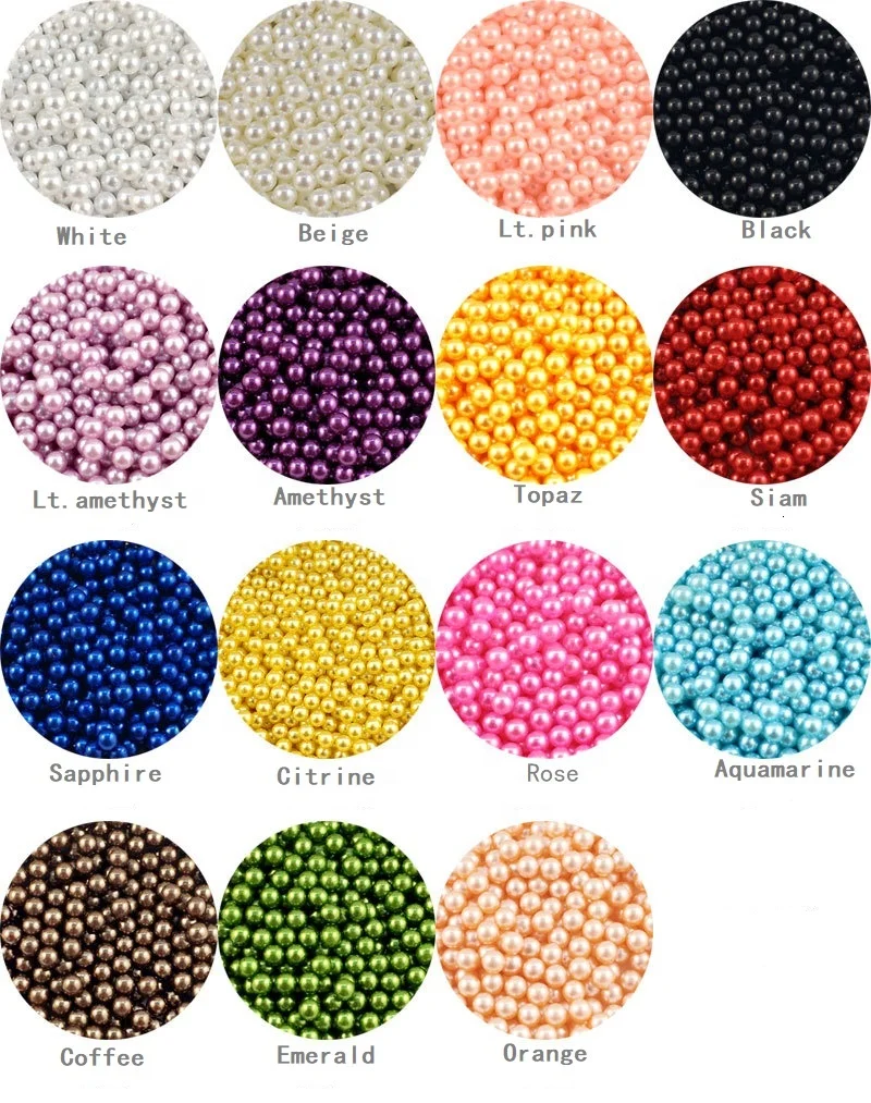 Wholesale 2 3 4 6 8 10 12 14mm White Color Pearl Without Hole Loose Pearls Beads Round Pearl Beads For Jewelry Making