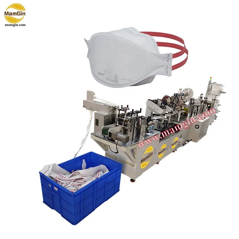 Full Automated FFP2 N95 Stapling Aura 1870+ Particulate Respirator and Surgical Mask Machine