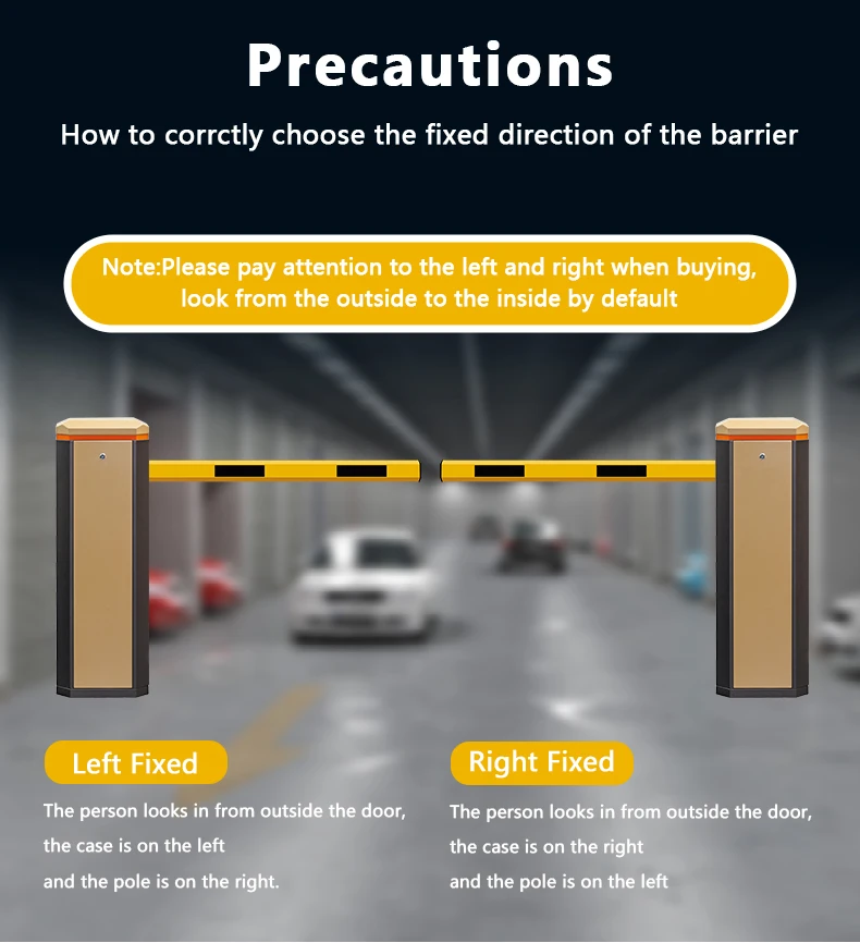 2023 New Arrival Heavy Duty Traffic Boom Barrier Electric Parking Barrier Gate for Car Parking Access
