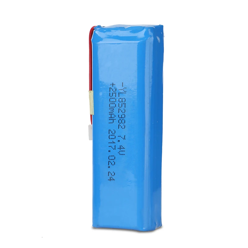 Durable lithium polymer battery 7.4v 2500mah lipo lithium rechargeable battery pack