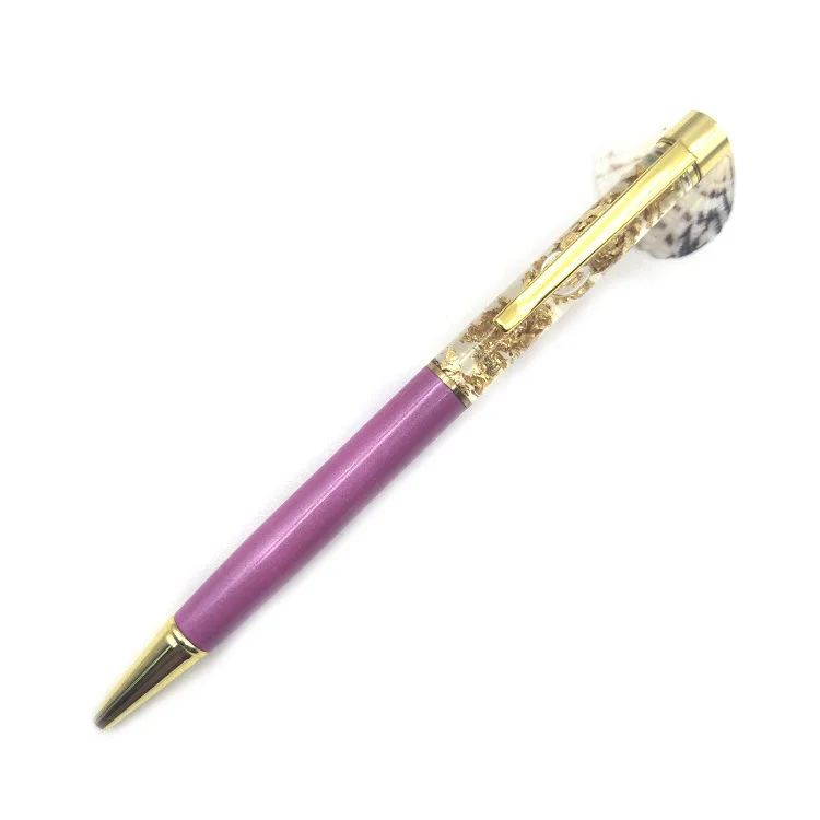 Y-24 New bling bling design gold liquid foil metal ball pen gift promotional custom logo floating DIY glitter ballpoint pen