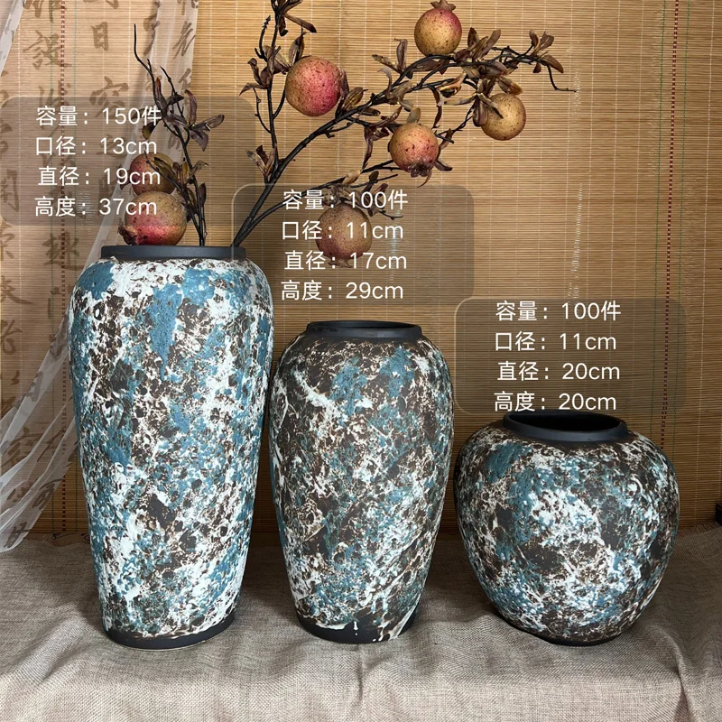 China rural antique chinese ceramic vase clay decorative outdoor and indoor pottery pots